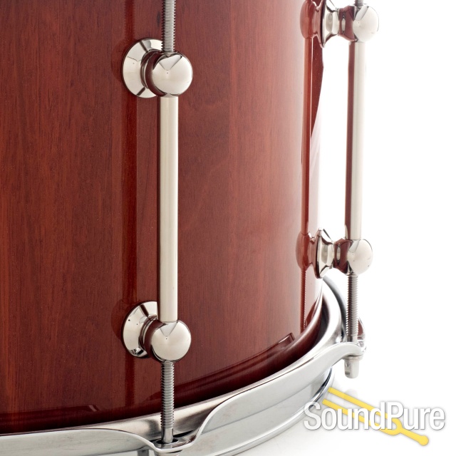 Metro Drums 8x14 Jarrah Block Snare Drum Natural Gloss — image 4