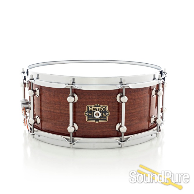 Metro Drums 6x14 Jarrah Ply Snare Drum Natural Gloss — image 1
