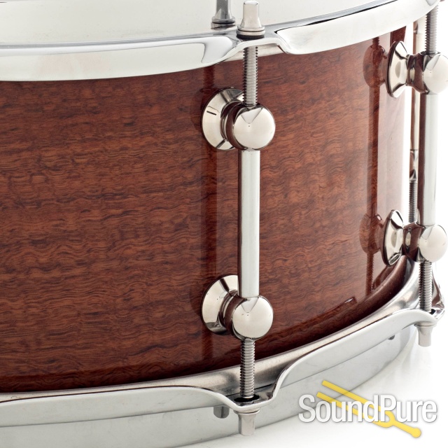 Metro Drums 6x14 Jarrah Ply Snare Drum Natural Gloss — image 4