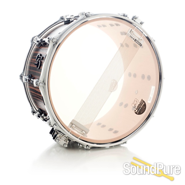 Sonor 8x14 SQ2 Heavy Beech Snare Drum- Ebony — image 2