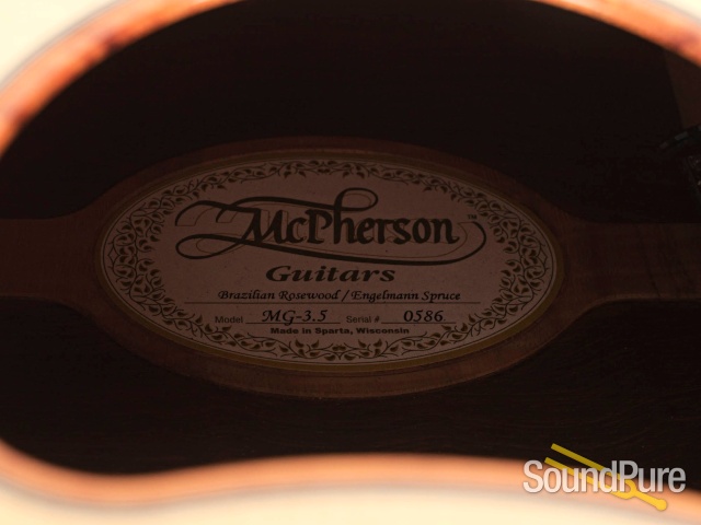 McPherson MG 3.5 Engelmann/Brazilian Rosewood #0586 - Used — image 6
