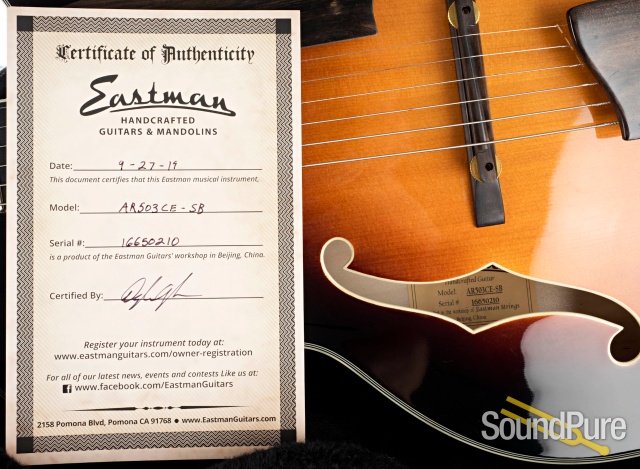 Eastman AR503CE-SB Spruce/Maple Archtop #16650210 — image 6