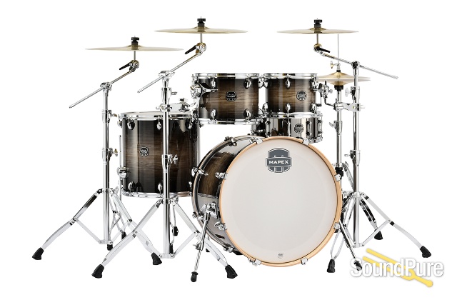 Mapex 5pc Armory Rock Shell Pack Drum Set Black Dawn AR529ST
