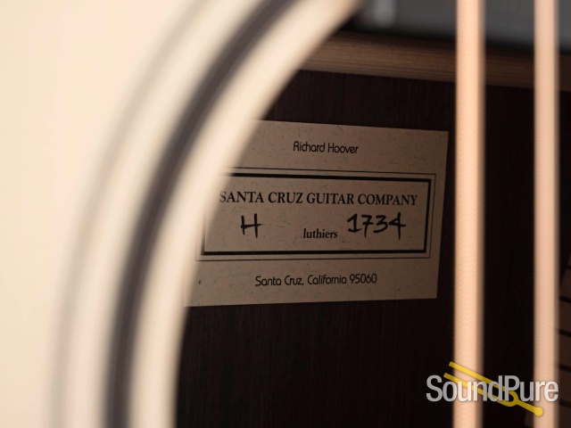 Santa Cruz H Model Moon Spruce/Indian RW Acoustic #1734 — image 3