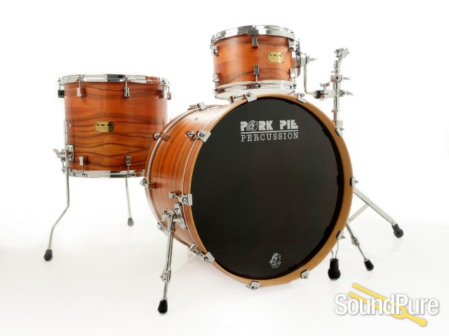 Pork Pie 3pc Maple Drum Set Tineo Veneer Vintage Oil Finish — image 1