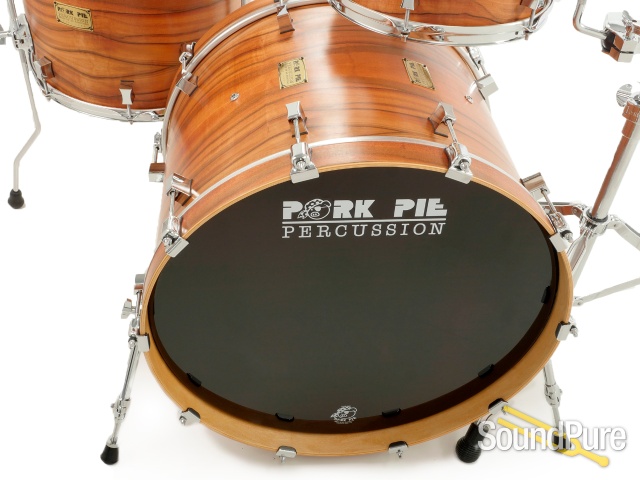 Pork Pie 3pc Maple Drum Set Tineo Veneer Vintage Oil Finish — image 7