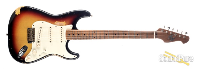 Mario Guitars S-Style Relic 3-Tone Burst Electric #1019463 — image 3