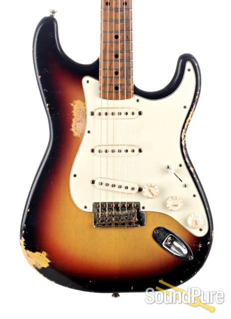 Mario Guitars S-Style Relic 3-Tone Burst Electric #1019463 — image 1