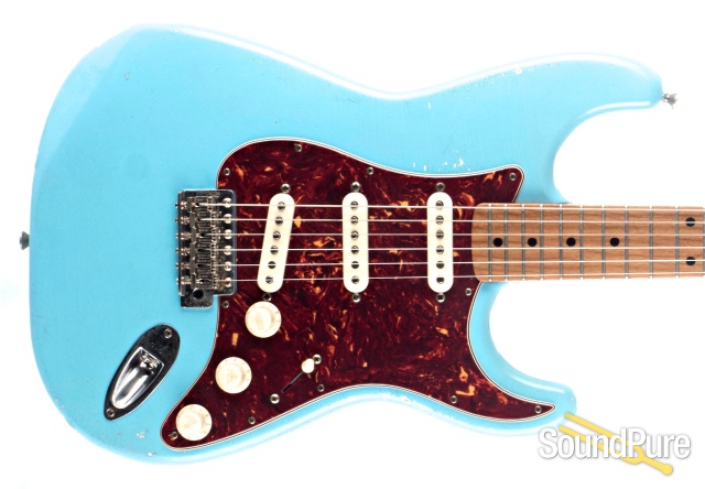 Mario Guitars S-Style Relic Daphne Blue Electric #1019462 — image 3