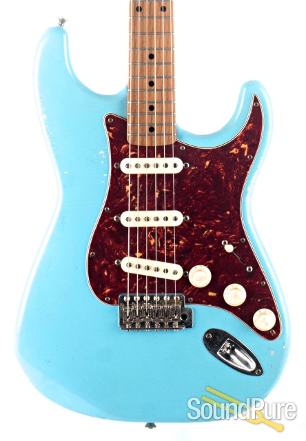 Mario Guitars S-Style Relic Daphne Blue Electric #1019462 — image 1