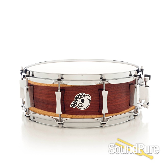 Pork Pie 5x14 Maple/Ash Snare Drum Padauk Sap Veneer — image 1