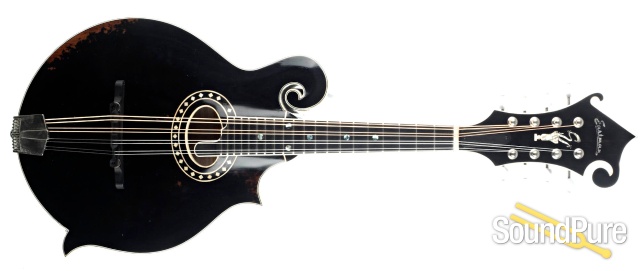 Eastman MD814/v Black Addy/Maple F-Style Mandolin #11952009 — image 3