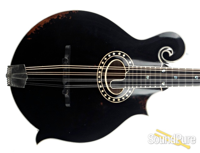 Eastman MD814/v Black Addy/Maple F-Style Mandolin #11952009 — image 4