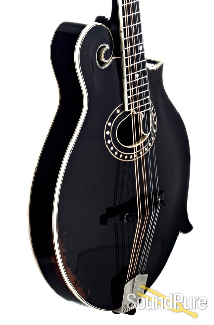 Eastman MD814/v Black Addy/Maple F-Style Mandolin #11952009 — image 6