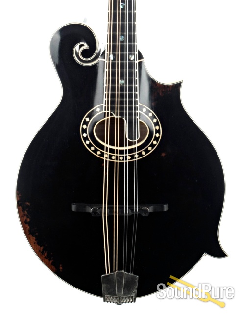 Eastman MD814/v Black Addy/Maple F-Style Mandolin #11952009 — image 1