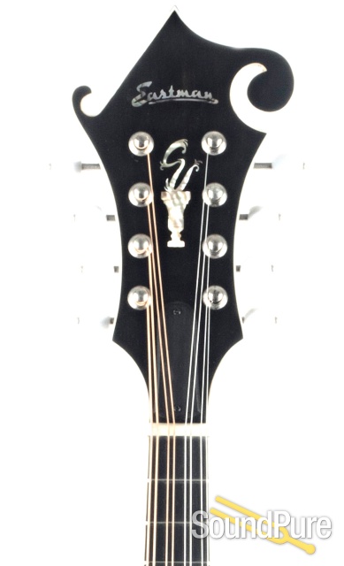Eastman MD814/v Black Addy/Maple F-Style Mandolin #11952009 — image 7