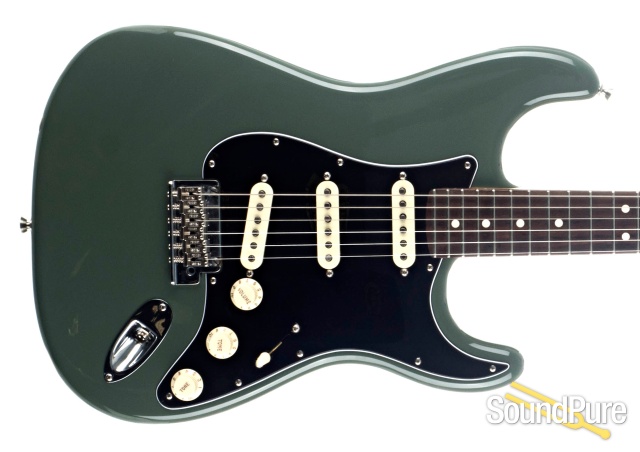 Fender American Pro Strat Antique Olive #US17074934 - Used — image 6