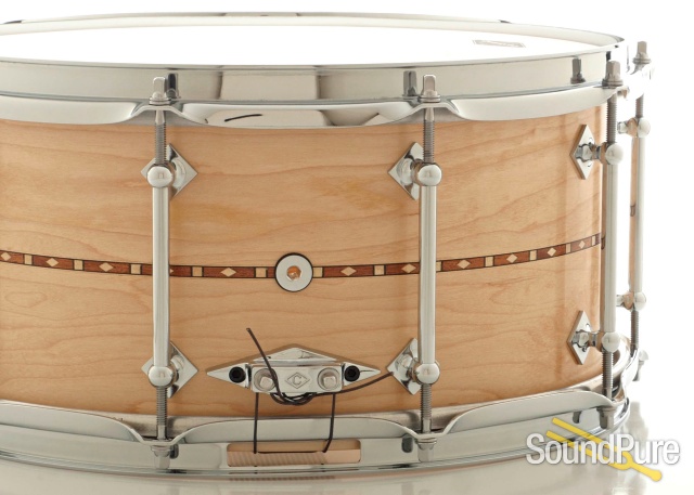 Craviotto 6.5x14 Maple Custom Snare Drum-Walnut Inlay — image 2
