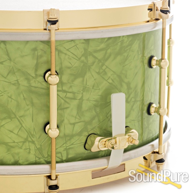Ludwig 6.5x14 110th Anniversary Snare Drum Emerald Pearl — image 3
