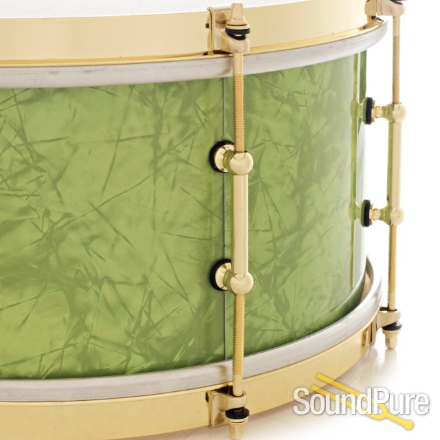 Ludwig 6.5x14 110th Anniversary Snare Drum Emerald Pearl — image 4