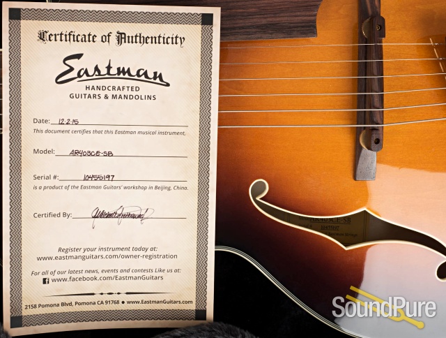 Eastman AR403CE-SB Sunburst Archtop #10455197 - Used — image 6