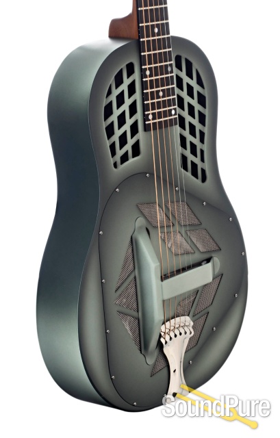 National NRP Steel Vintage Olive 12-Fret Resonator #23234 — image 2