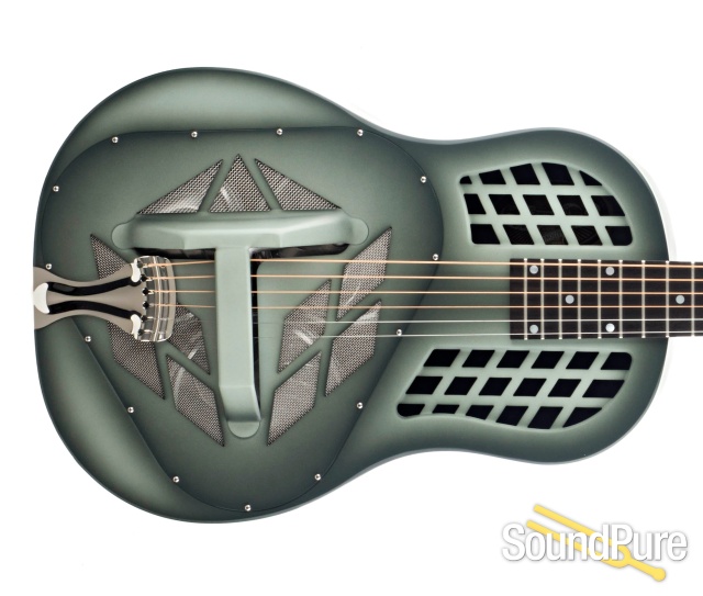 National NRP Steel Vintage Olive 12-Fret Resonator #23234 — image 9