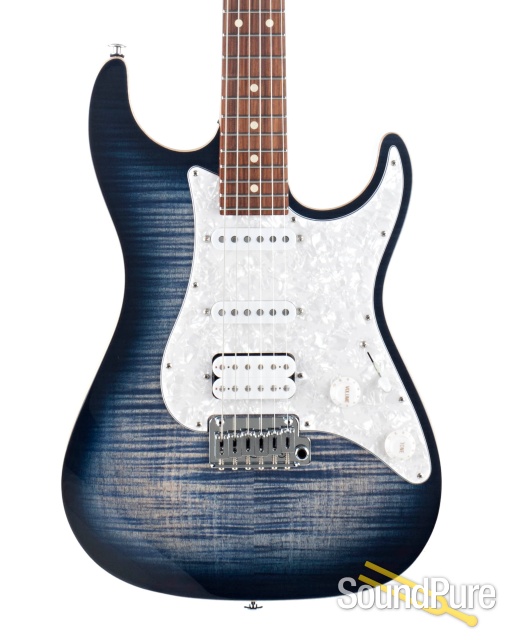 Suhr Standard Plus Faded Trans Whale Blue Burst #JS5P5D — image 1