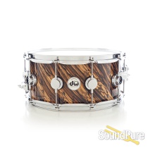 DW 6.5x14 Collectors Exotic Maple Snare Drum-Twisted Ebony DW 6.5x14 Collectors Exotic Maple Snare Drum-Twisted Ebony
