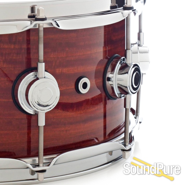 DW 6x14 Collectors Exotic Cherry Snare Drum-Eucalyptus — image 4