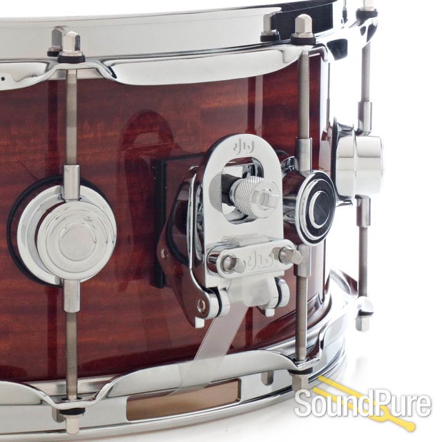 DW 6x14 Collectors Exotic Cherry Snare Drum-Eucalyptus — image 5