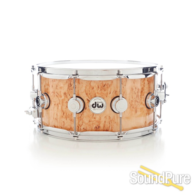 DW 6.5x14 Collectors Exotic Maple Snare Drum-Kurilian Birch — image 1