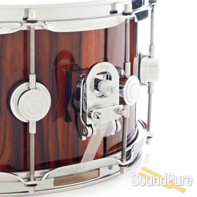 DW 6.5x14 Collectors Exotic Series Mahogany Snare Drum-Santo — image 5
