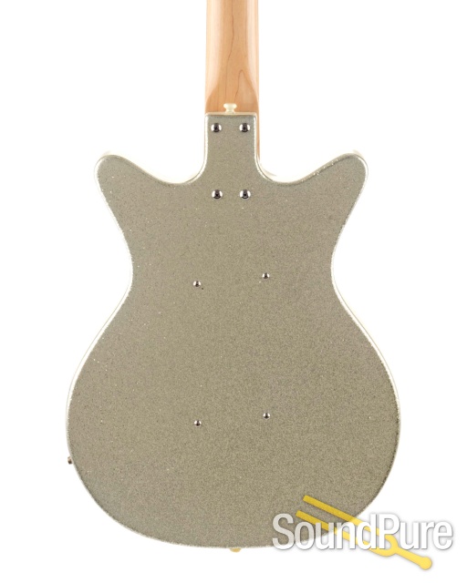 Danelectro DC2 Reissue Silver Sparkle Electric Bass - Used — image 4