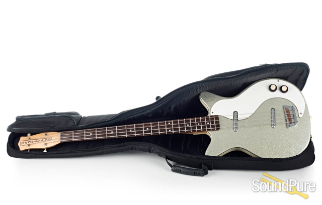 Danelectro DC2 Reissue Silver Sparkle Electric Bass - Used — image 6