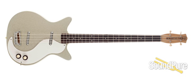 Danelectro DC2 Reissue Silver Sparkle Electric Bass - Used — image 8