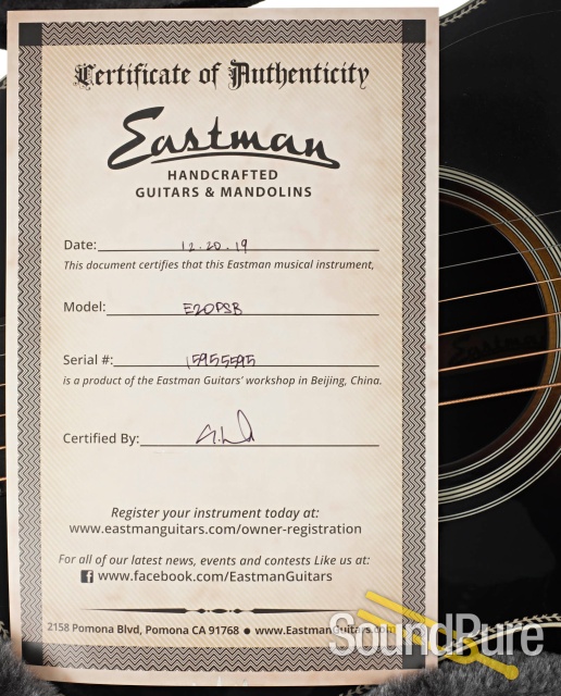 Eastman E20P-SB Addy/Rosewood Parlor Acoustic #15955595 — image 6