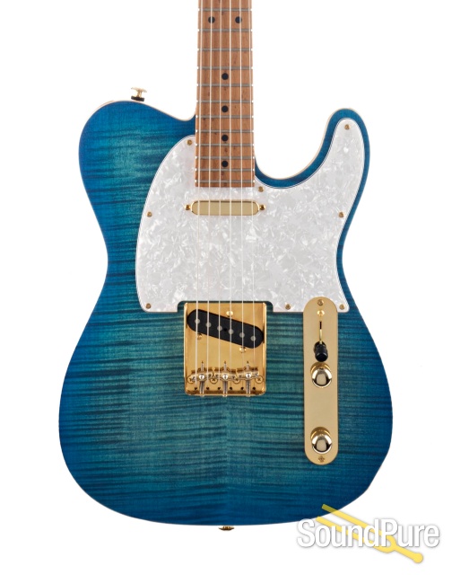 Suhr Classic T Aqua Blue Burst Electric #JS5J9L — image 1