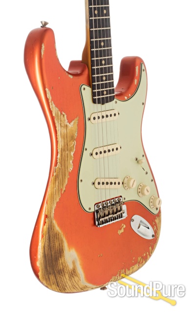 Fender CS LTD '63 Strat Relic Tangerine #CZ542529 - Used — image 3