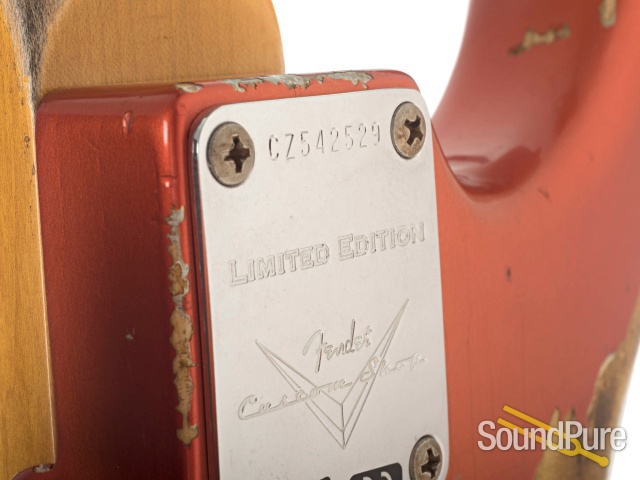 Fender CS LTD '63 Strat Relic Tangerine #CZ542529 - Used — image 6