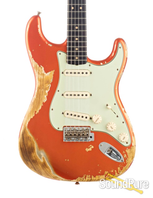 Fender CS LTD '63 Strat Relic Tangerine #CZ542529 - Used — image 1
