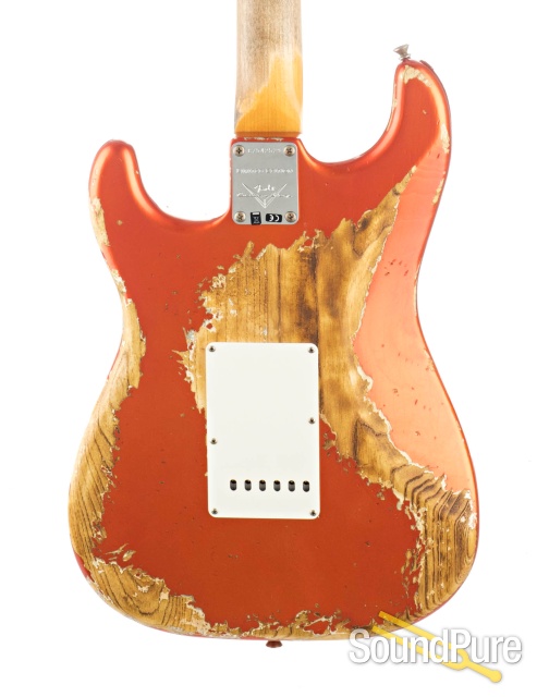 Fender CS LTD '63 Strat Relic Tangerine #CZ542529 - Used — image 8