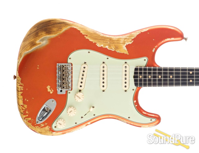 Fender CS LTD '63 Strat Relic Tangerine #CZ542529 - Used — image 11