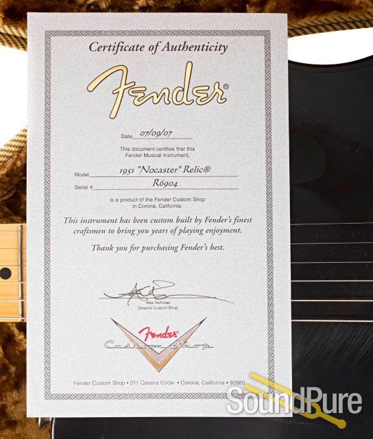 Fender Custom Shop '51 Nocaster Relic Guitar #R6904 - Used — image 5
