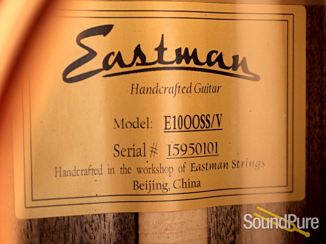 Eastman E10OOSS/V Adirondack/Mahogany Acoustic #15950101 — image 2