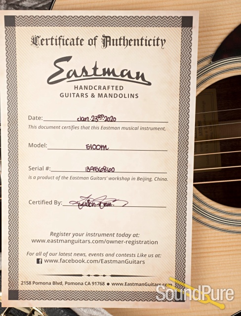 Eastman E10OM Adirondack/Mahogany Acoustic #13956860 — image 6