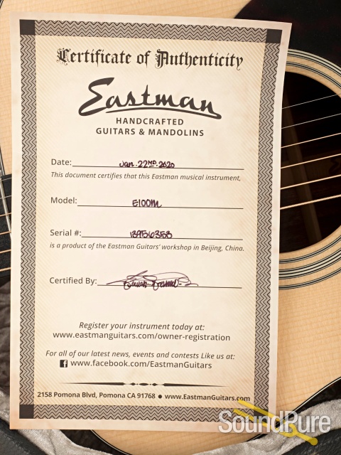 Eastman E10OM Addy/Mahogany Acoustic #13956353 — image 6