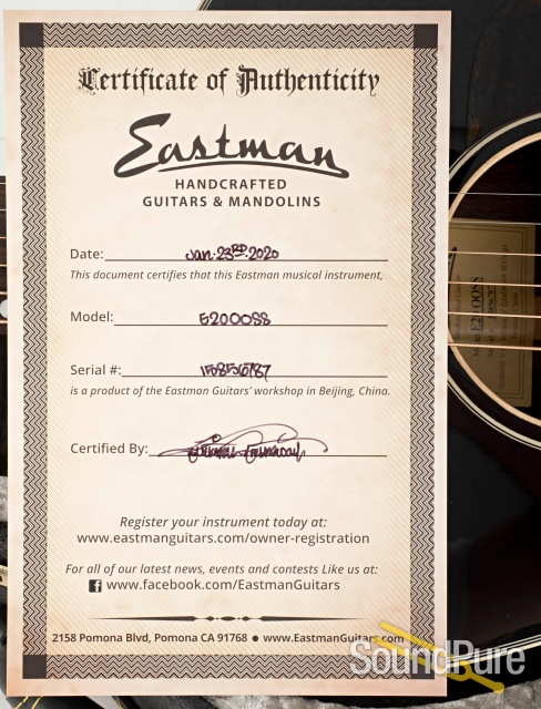Eastman E20OOSS Addy/Rosewood Acoustic #15856787 — image 6