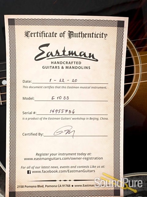 Eastman E10SS Addy/Mahogany Acoustic #14955736 — image 6