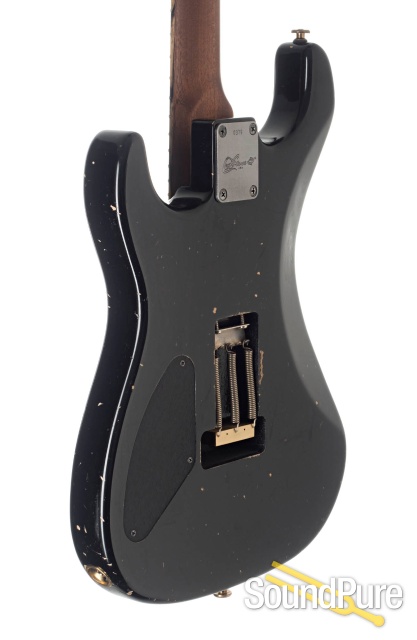 Luxxtone El Machete Black Aged w/ Floyd Rose HH NAMM #379 — image 5